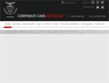 Tablet Screenshot of corporatecarsaustralia.com.au